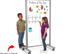 Flex-Space Mobile Magnetic Double-Sided Whiteboard