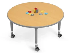 Flex-Space Mobile Round Tables - Maple