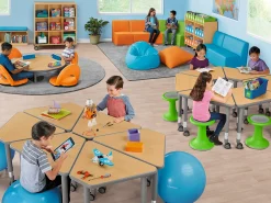 Flex-Space Mobile Round Tables - Maple