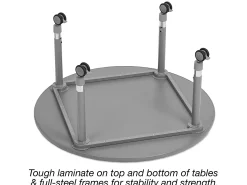Flex-Space Mobile Round Tables - Gray