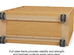 Flex-Space Mobile 4-Shelf All-Purpose Storage Unit - Maple