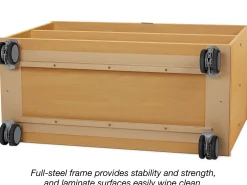 Flex-Space Mobile 2-Shelf All-Purpose Storage Unit - Maple
