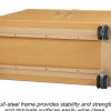 Flex-Space Mobile 3-Shelf Locking Storage Cabinet - Maple