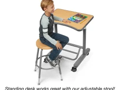 Flex-Space Mobile Standing Desk - Maple