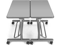 Flex-Space Mobile Standing Desk for Two - Gray