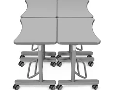 Flex-Space Mobile Standing Desk - Gray