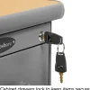 Flex-Space Mobile Teacher Desk - Maple