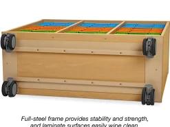 Flex-Space Mobile 27-Tray Storage Center - Maple