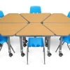Flex-Space Mobile Wedge Student Desk - Maple