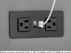 Flex-Space Modular Table with Power