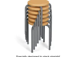 Flex-Space Premium Stacking Stools - Maple