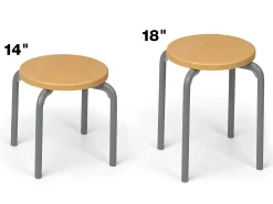 Flex-Space Premium Stacking Stools - Maple