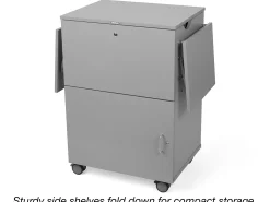 Flex-Space Store-It-All Mobile Locking Media Tower - Gray