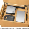 Flex-Space Store-It-All Mobile Locking Media Tower - Maple