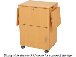 Flex-Space Store-It-All Mobile Locking Media Tower - Maple