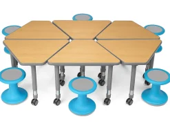 Flex-Space Wobble Chair & Wedge Desk Zone