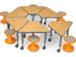 Flex-Space Wobble Chair & Wedge Desk Zone
