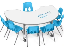 Flex-Space Write & Wipe Group Table Teaching Zone