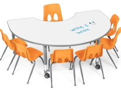 Flex-Space Write & Wipe Group Table Teaching Zone