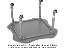 Flex-Space Write & Wipe Mobile Clover Table