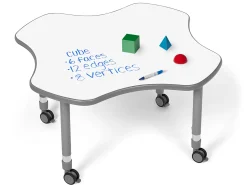 Flex-Space Write & Wipe Mobile Clover Table