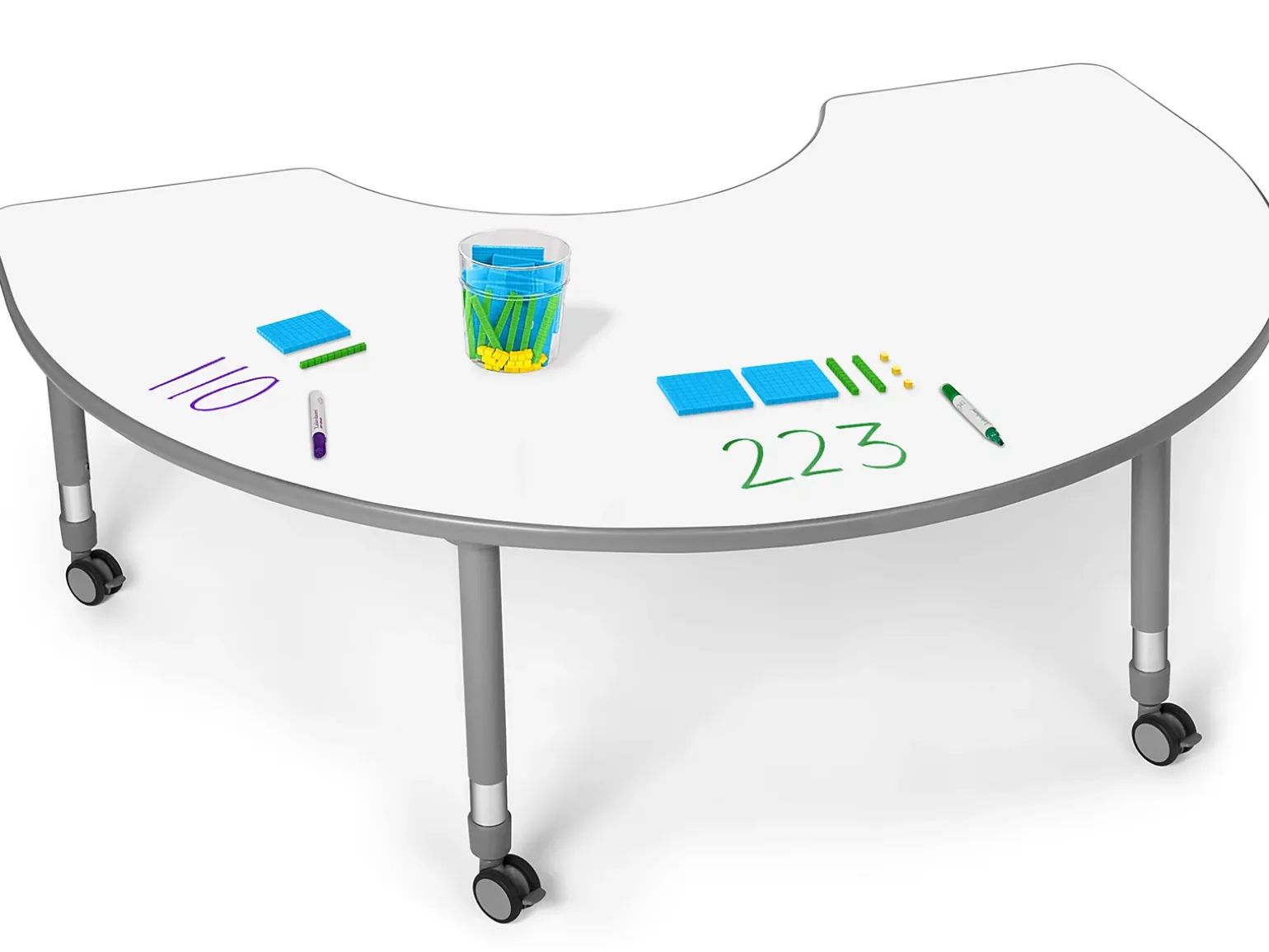 Flex-Space Write & Wipe Mobile Group Table