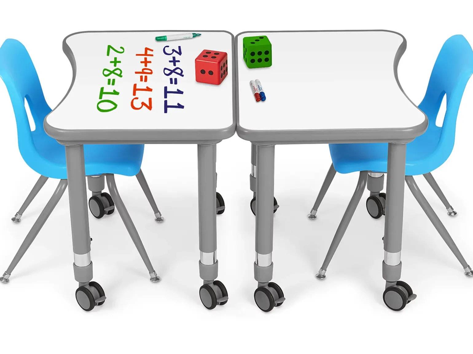 Flex-Space Write & Wipe Mobile Student Desk