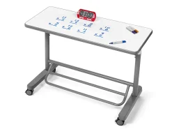 Flex-Space Write & Wipe Mobile Standing Desk for Two