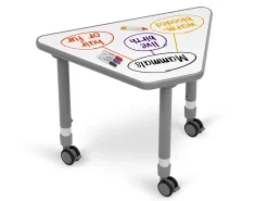 Flex-Space Write & Wipe Mobile Wedge Student Desk