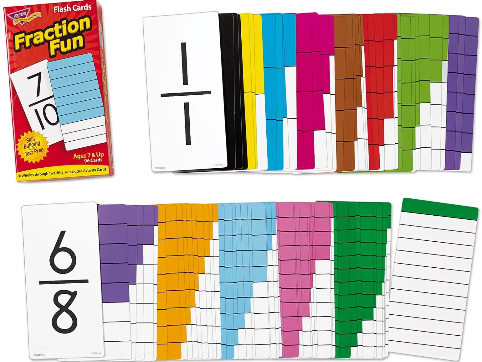 Fraction Fun Flash Cards- 96 Cards