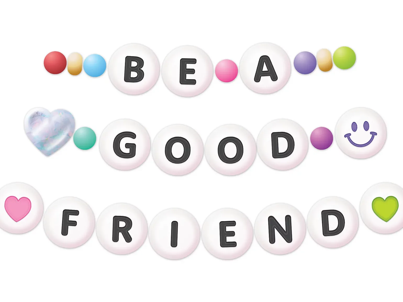 Friendship Beads 3 1/2" Punch-Out Letters