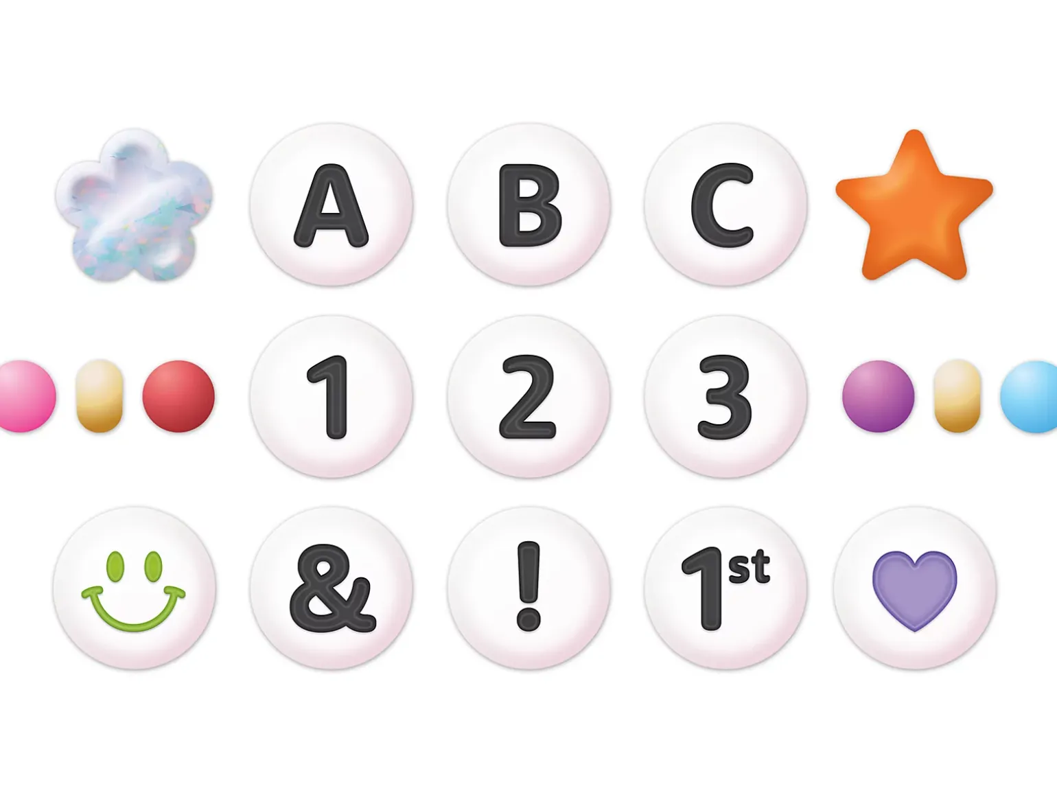 Friendship Beads 3 1/2" Punch-Out Letters