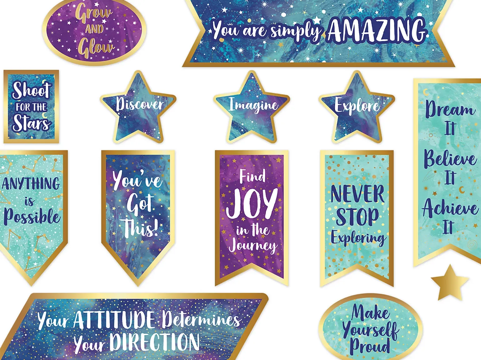 Galaxy Motivational Bulletin Board Set