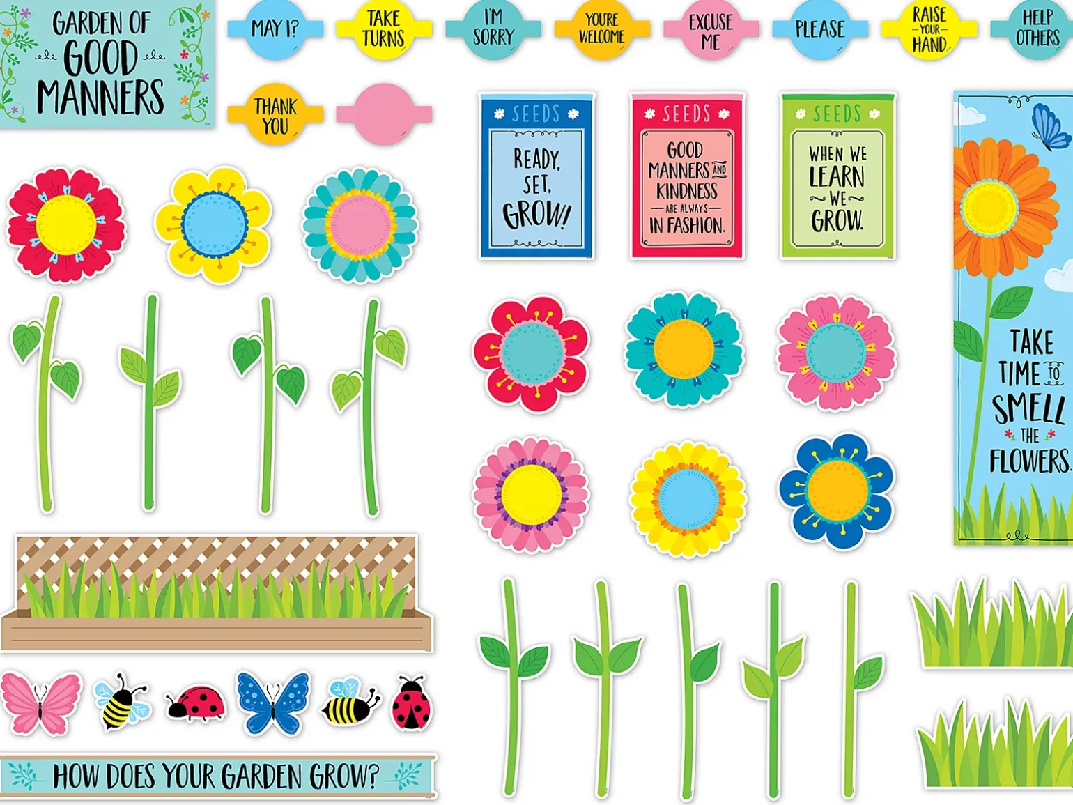 Garden of Good Manners Bulletin Board Set