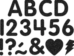 Glitzy Black 2" Punch-Out Letters