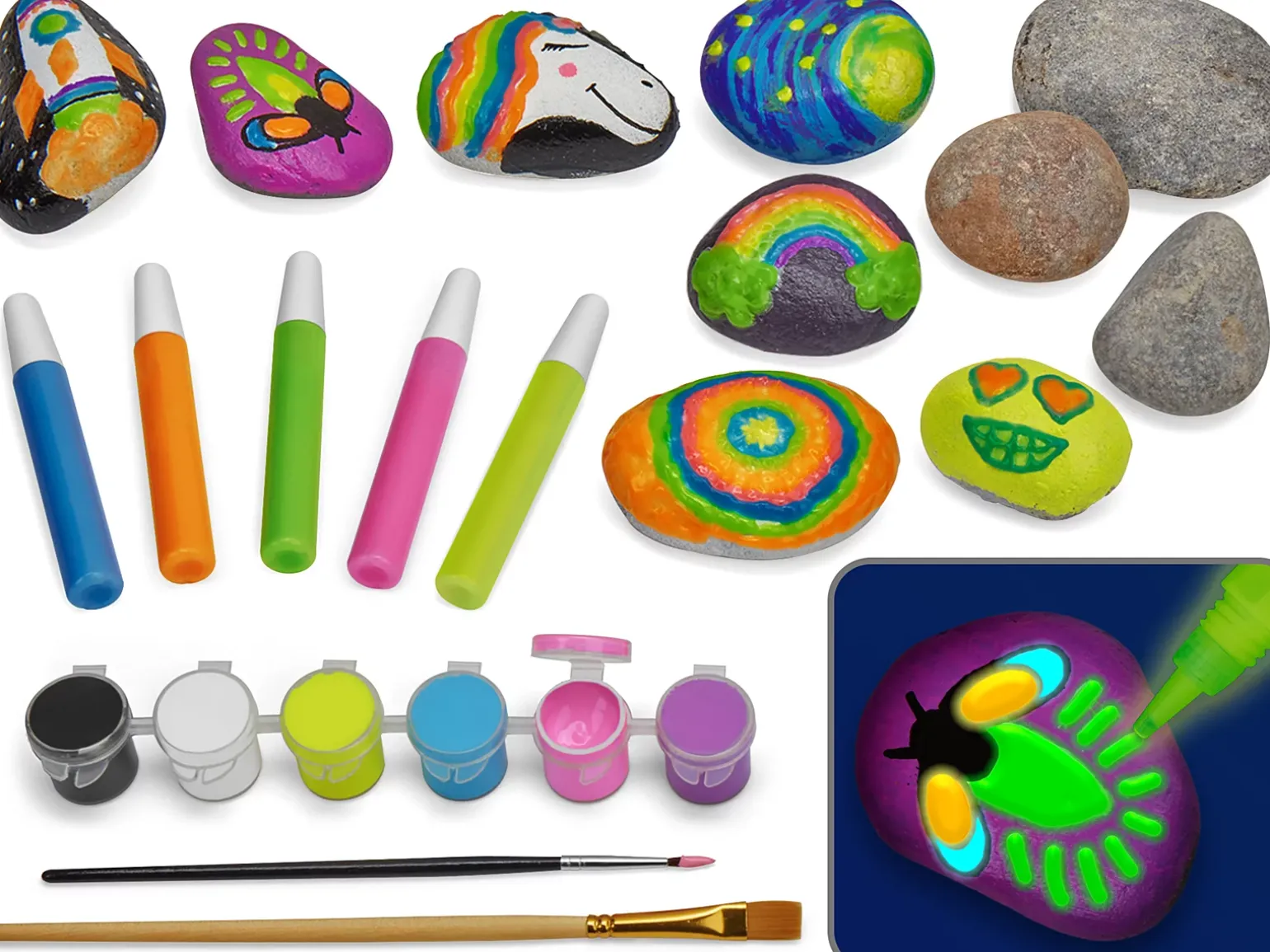 Glow-In-The-Dark Rock Painting Kit