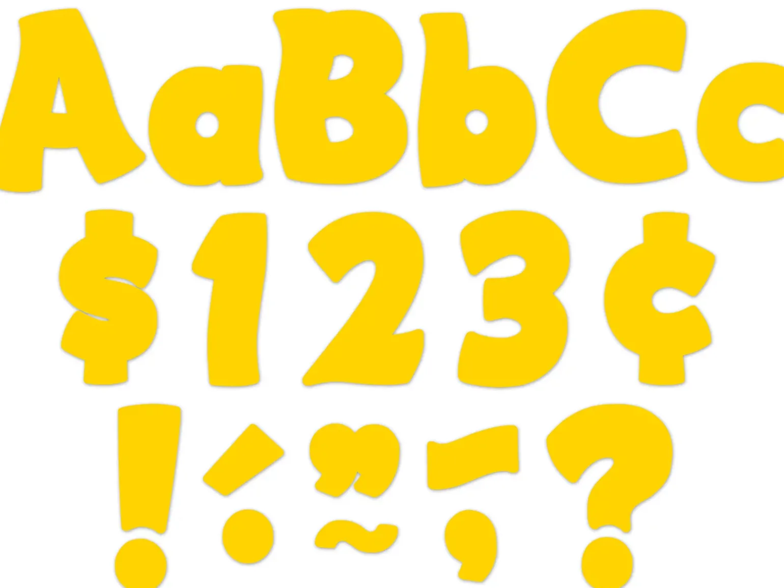 Gold 4" Punch-Out Letters