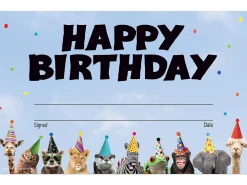 Go Wild Animals Birthday Certificates