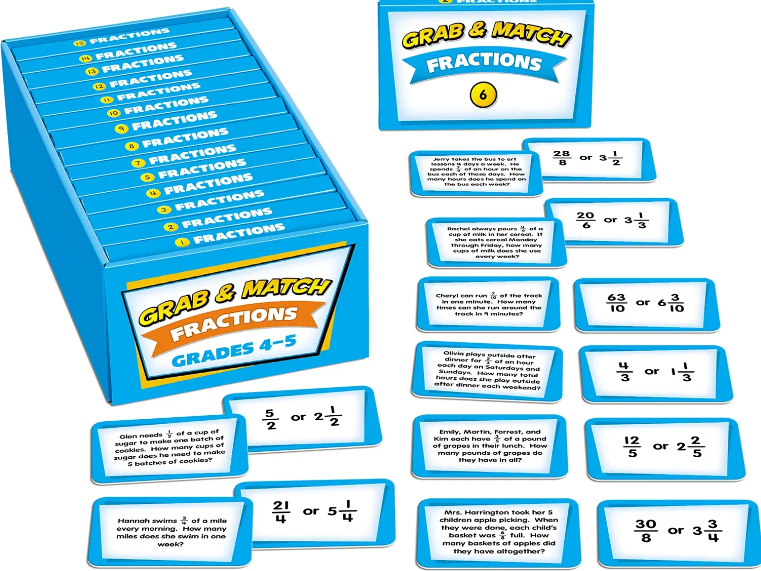Grab & Match Leveled Fractions Quickies - Gr. 4-5