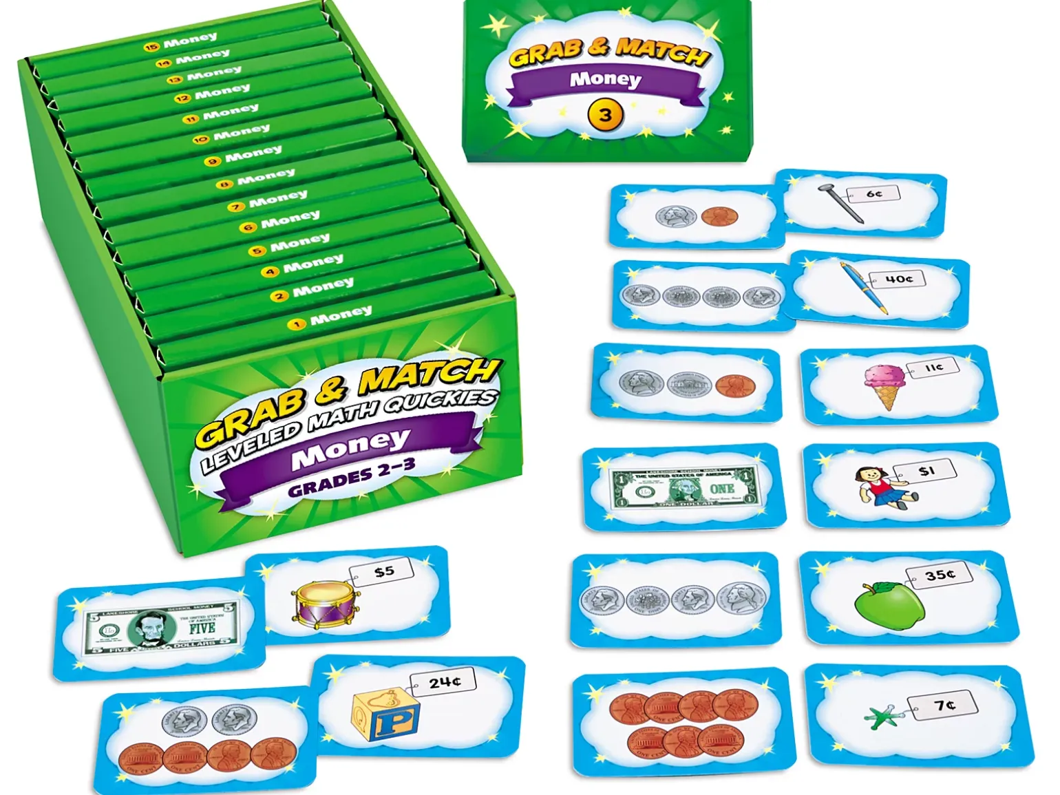Grab & Match Leveled Money Quickies - Gr. 2-3
