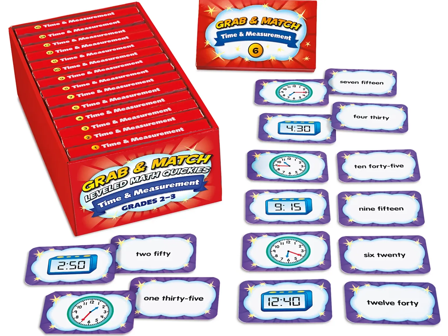 Grab & Match Leveled Time & Measurement Quickies - Gr. 2-3