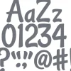 Gray Stylish 4" Punch-Out Letters