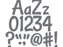 Gray Stylish 4" Punch-Out Letters