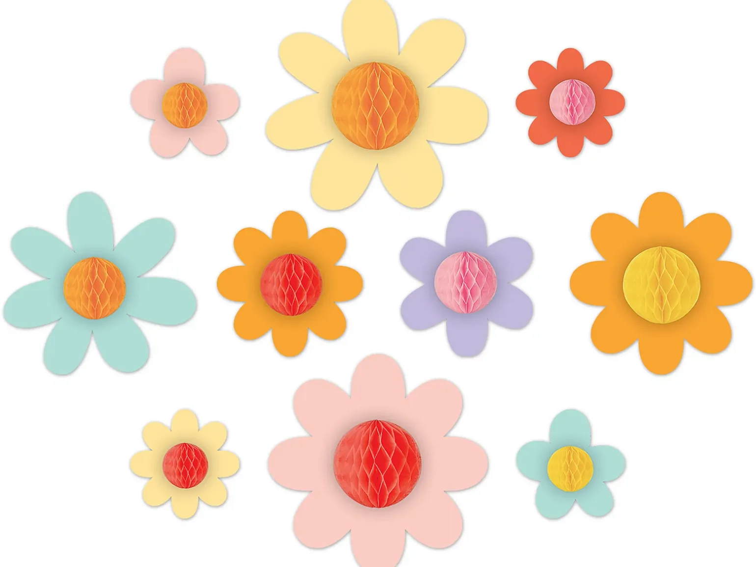 Groovy Flowers 3-D Accents