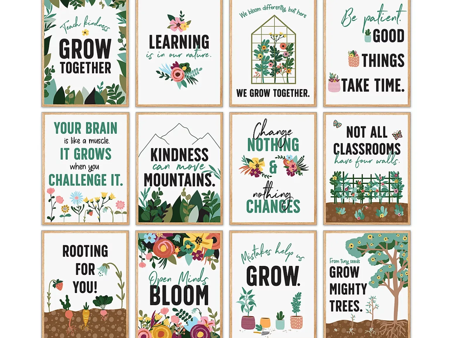 Grow Together Growth Mindset Mini Poster Pack