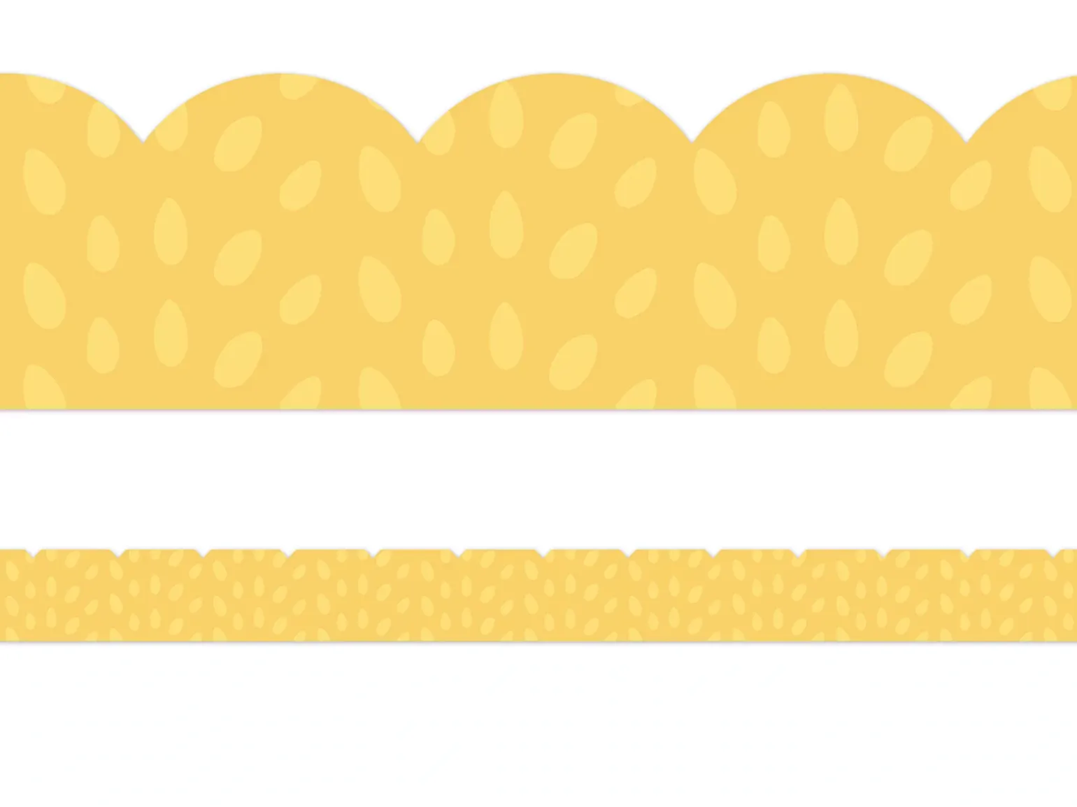 Grow Together Yellow Dot Scalloped Border