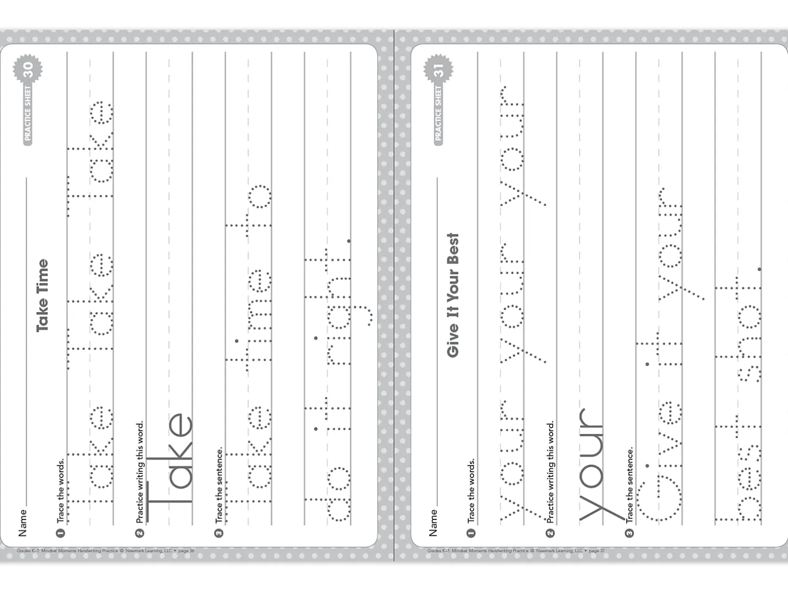 Handwriting Practice Workbook - K-Gr. 1