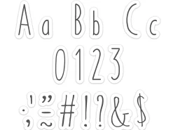 Handwritten 4" Punch-Out Letters
