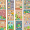 Happy Cactus Crew Motivational Small Poster Pack