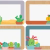 Happy Cactus Crew Name Tags